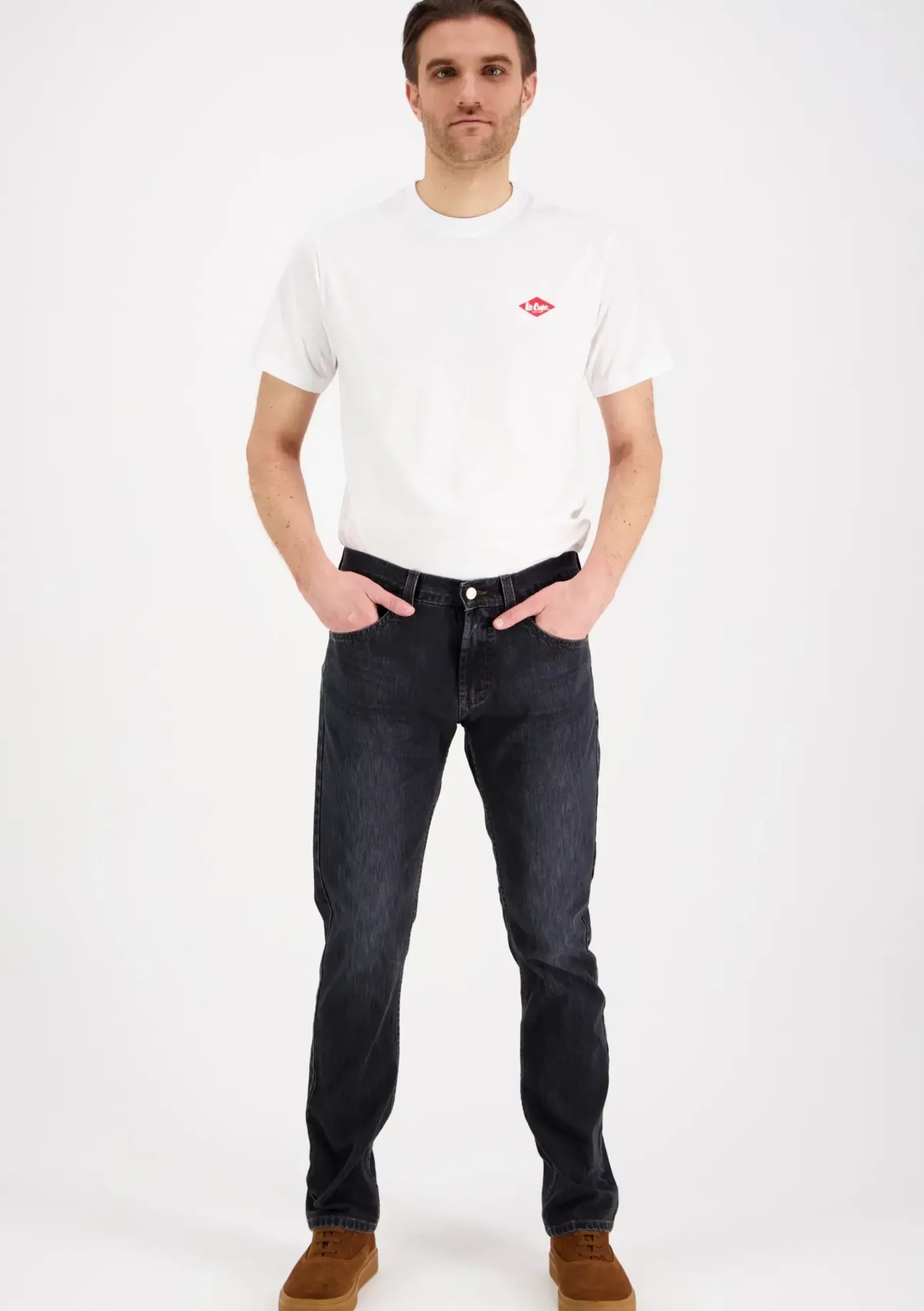 Lee Cooper LC 10 2378 tummanharmaat Straight fit farkut