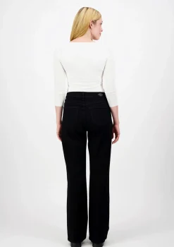 Lee Cooper LC ISA 2287 mustat Wide leg regular fit farkut