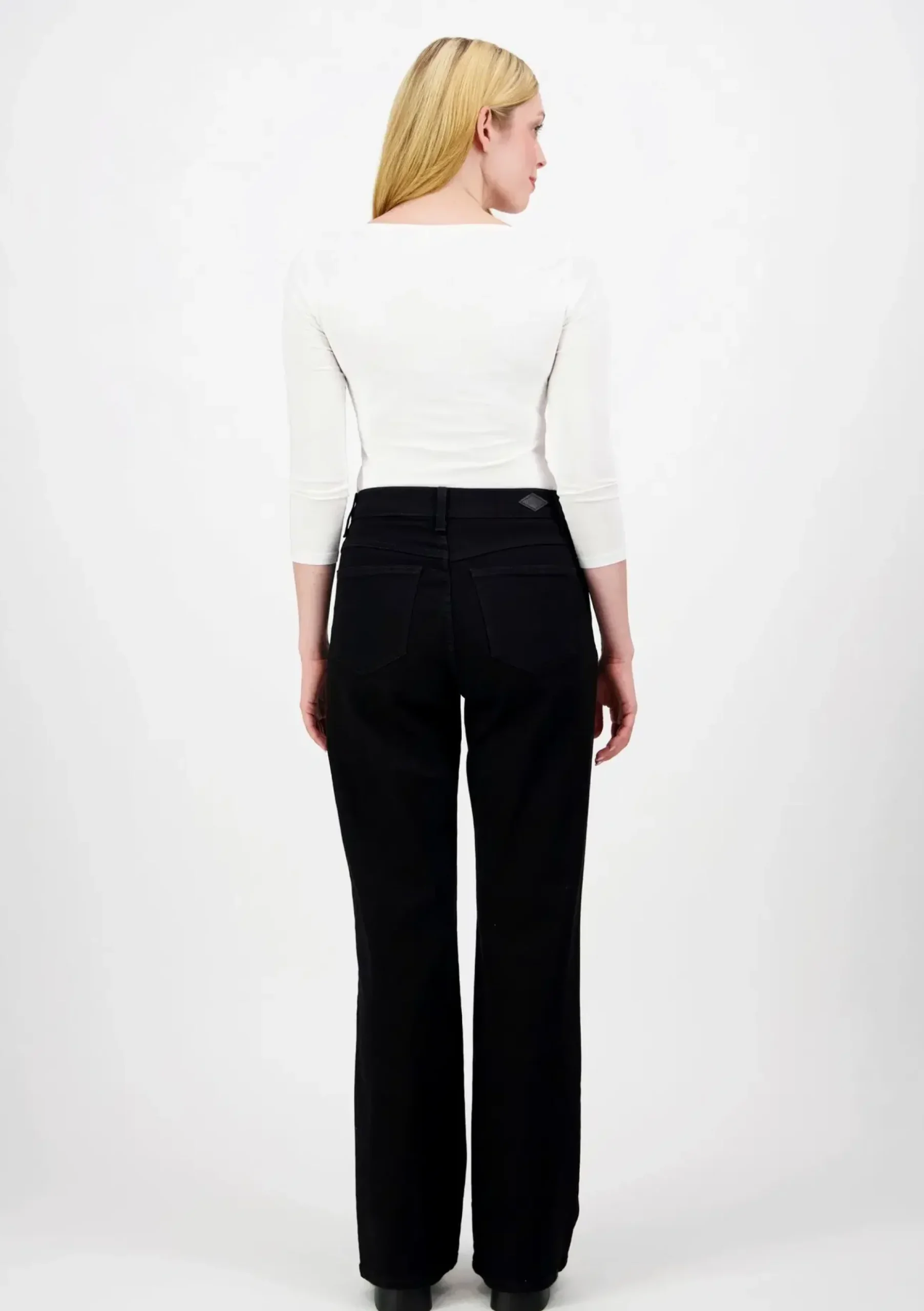 Lee Cooper LC ISA 2287 mustat Wide leg regular fit farkut