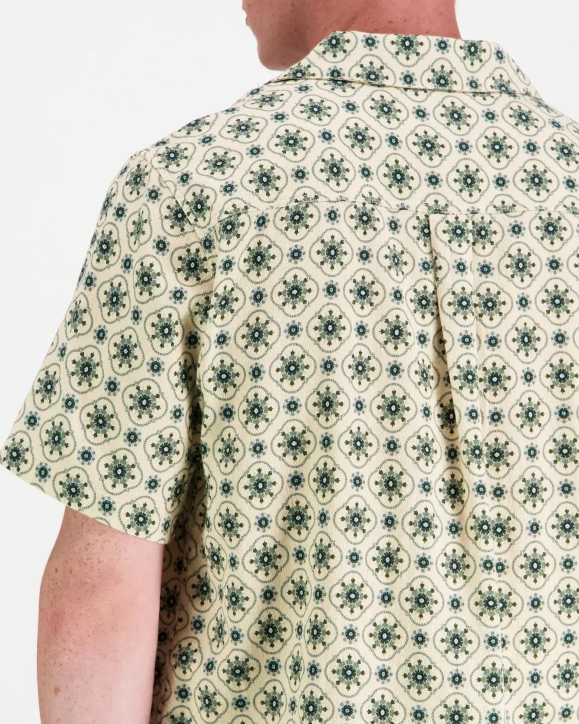 Les Deux Lukas AOP Tapestry SS Shirt kauluspaita