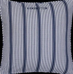 Lexington Classic raidallinen tyynynpäällinen 50x50cm valkoinen/tummansininen