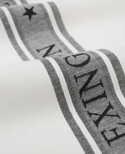 Lexington Icons Star jacquard keittiöpyyhe 50x70cm valkoinen/musta