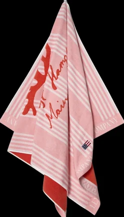 Lexington Long Island Beaches rantapyyhe 100x180cm pinkki/koralli