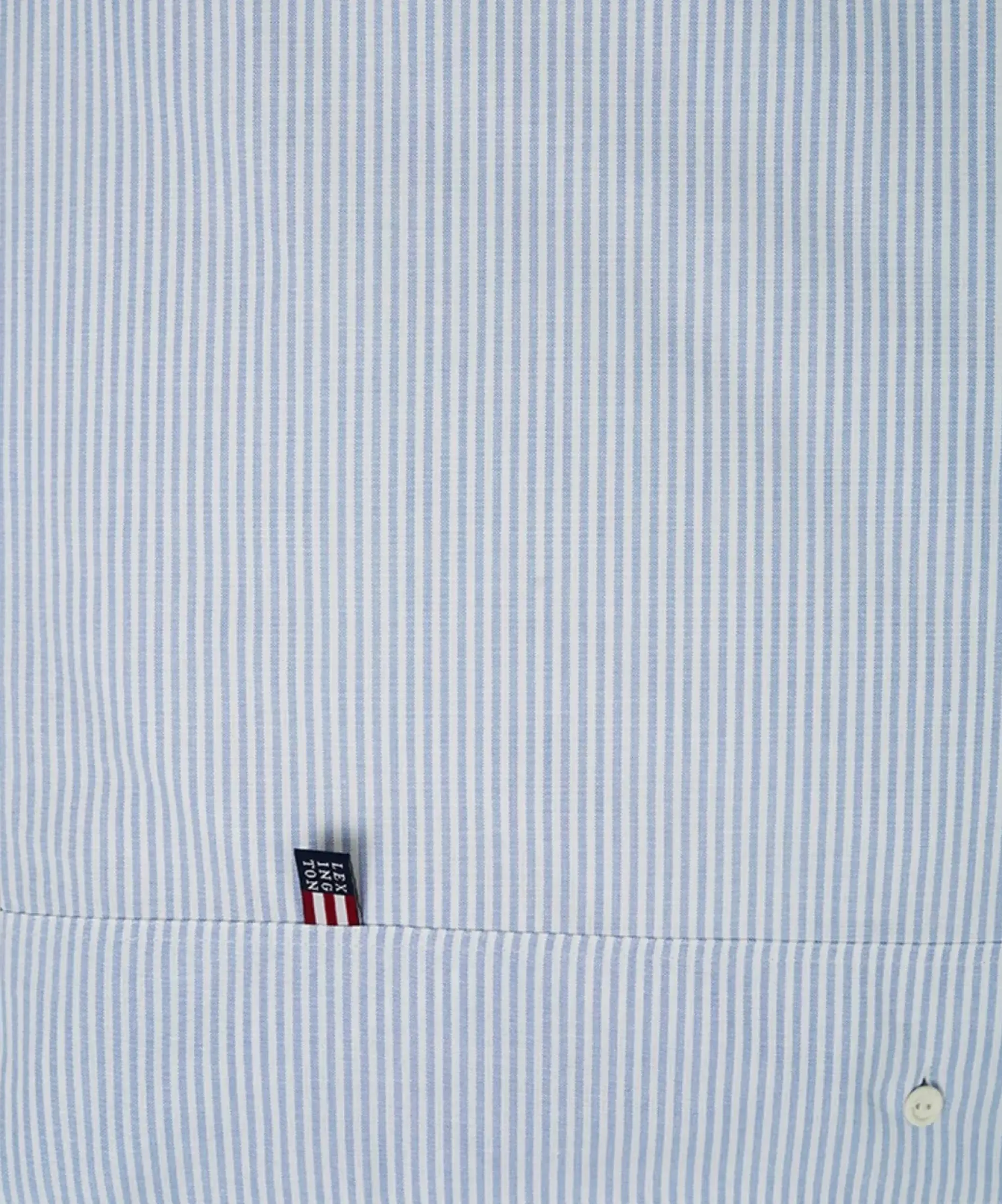 Lexington Pin Point pussilakana sininen/valkoinen 220x220cm