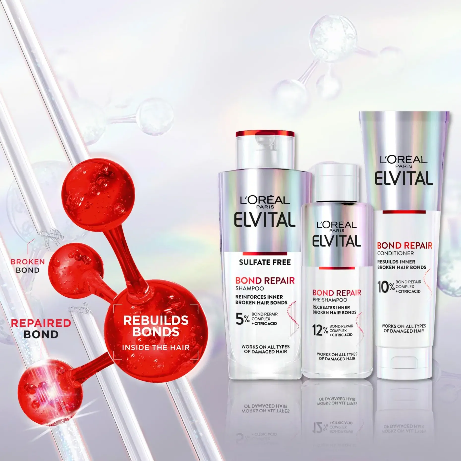 L'Oréal Paris Elvital Bond Repair Shampoo 200ML shampoo vaurioituneille hiuksille ml