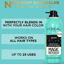 L'Oréal Paris Magic Retouch Black Suihkutettava tyvisävyte 75ml