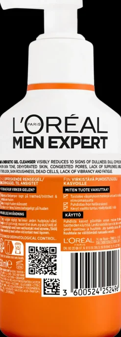 L'Oréal Paris Men Expert Hydra Energetic virkistävä puhdistusgeeli kasvoille 260 ml