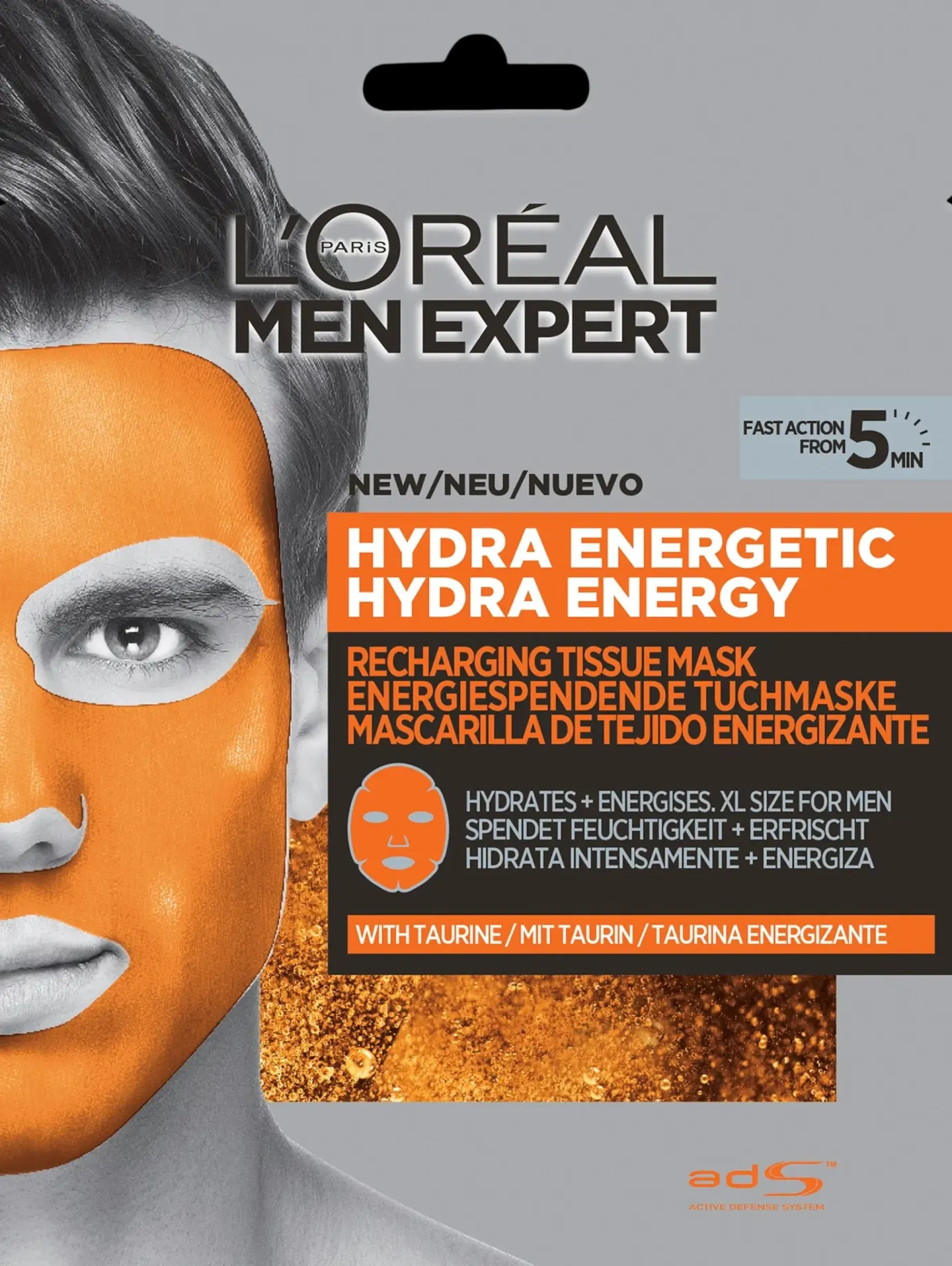 L'Oréal Paris Men Expert Hydra Energetic virkistävä kangasnaamio 30g