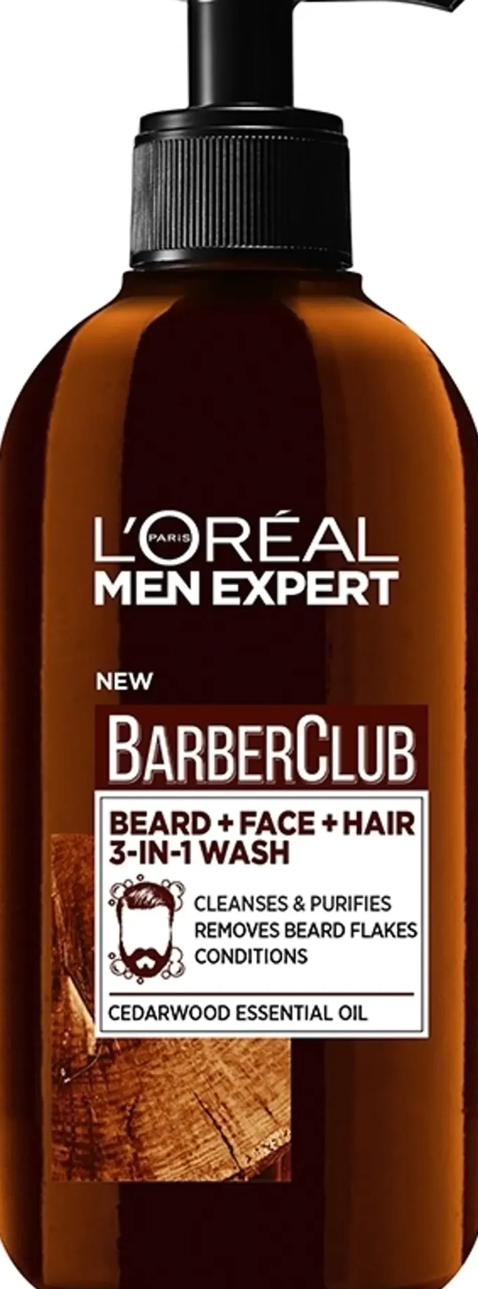 L'Oréal Paris Men Expert Barber Club 3-In-1 Wash Parralle, kasvoille ja hiuksille 200ml