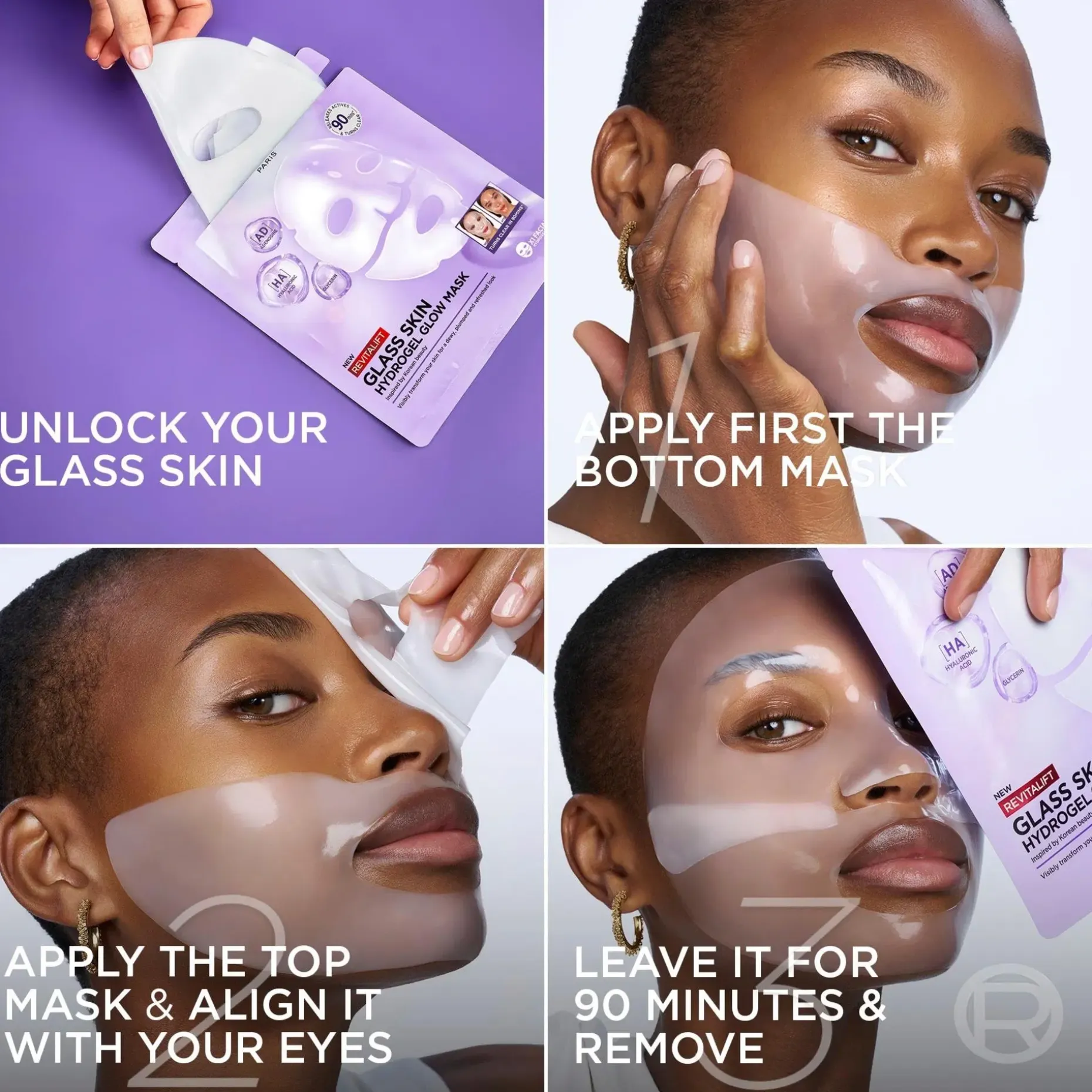 L'Oréal Paris Revitalift Filler Glass Skin Kangasnaamio 1pcs
