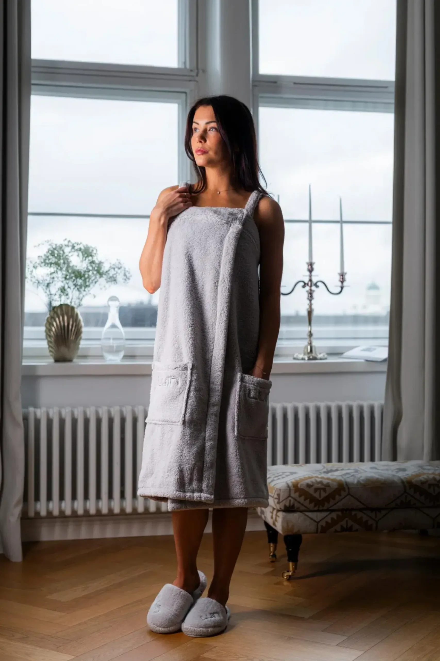 Luin Living Cosy kylpytossut pearl grey L/XL