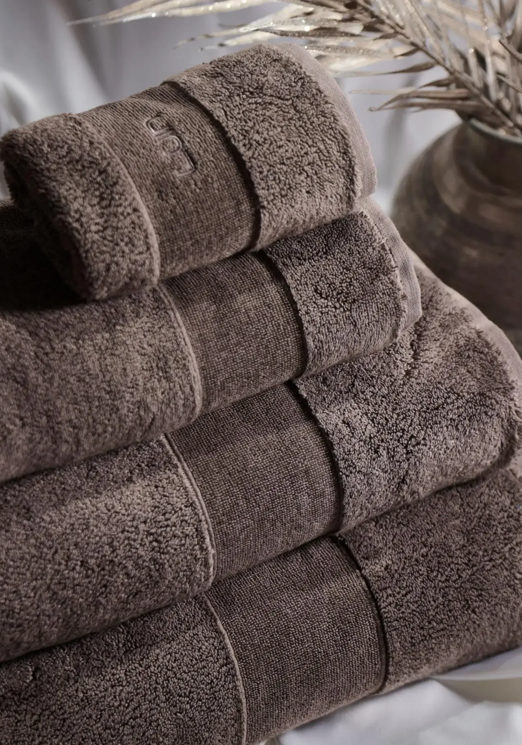 Luin Living Organic Elegance jättipyyhe 100x150cm mocha mist