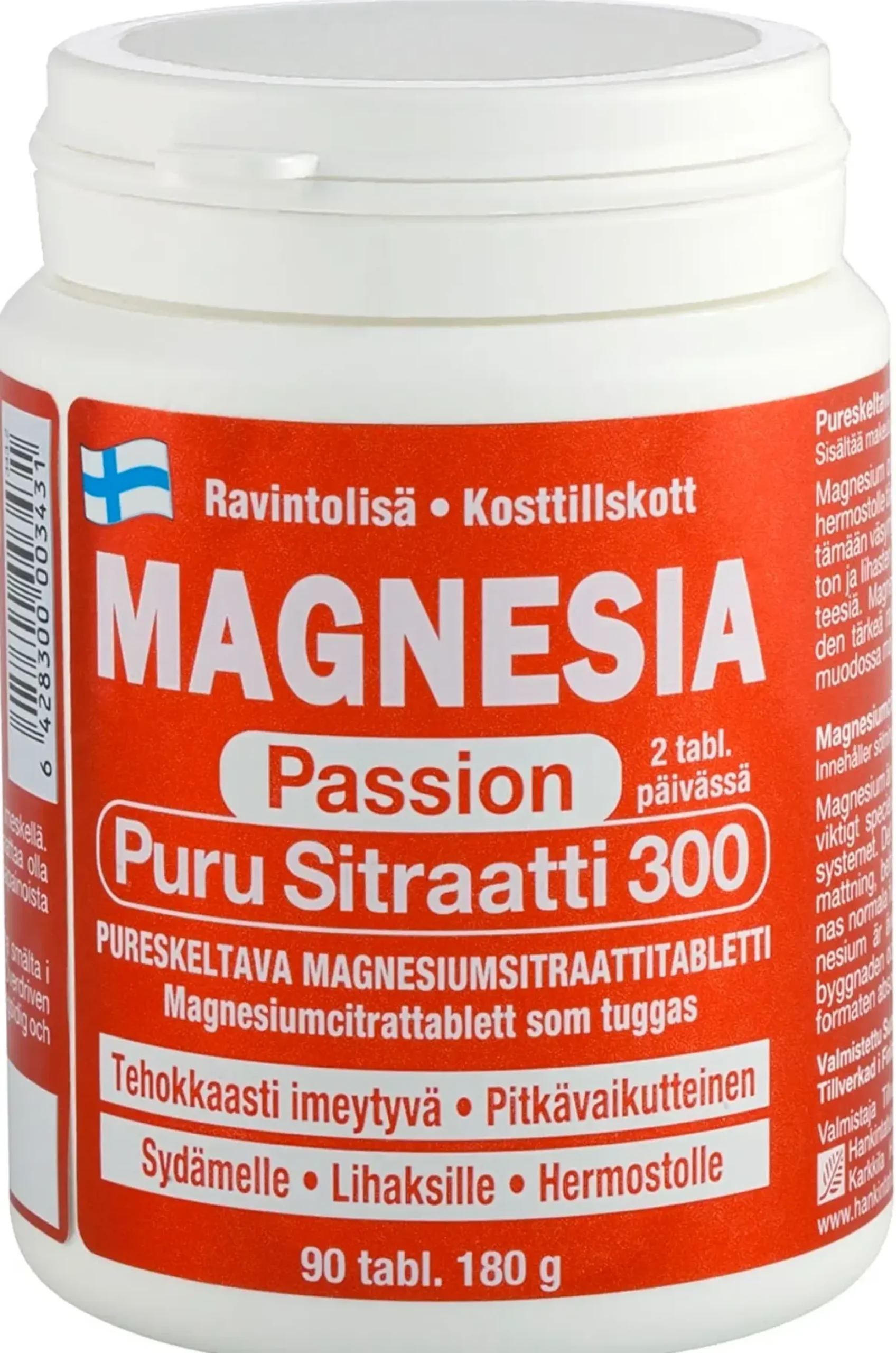 Magnesia Passion Puru Sitraatti 300 Magnesiumsitraattitabletti90 tabl