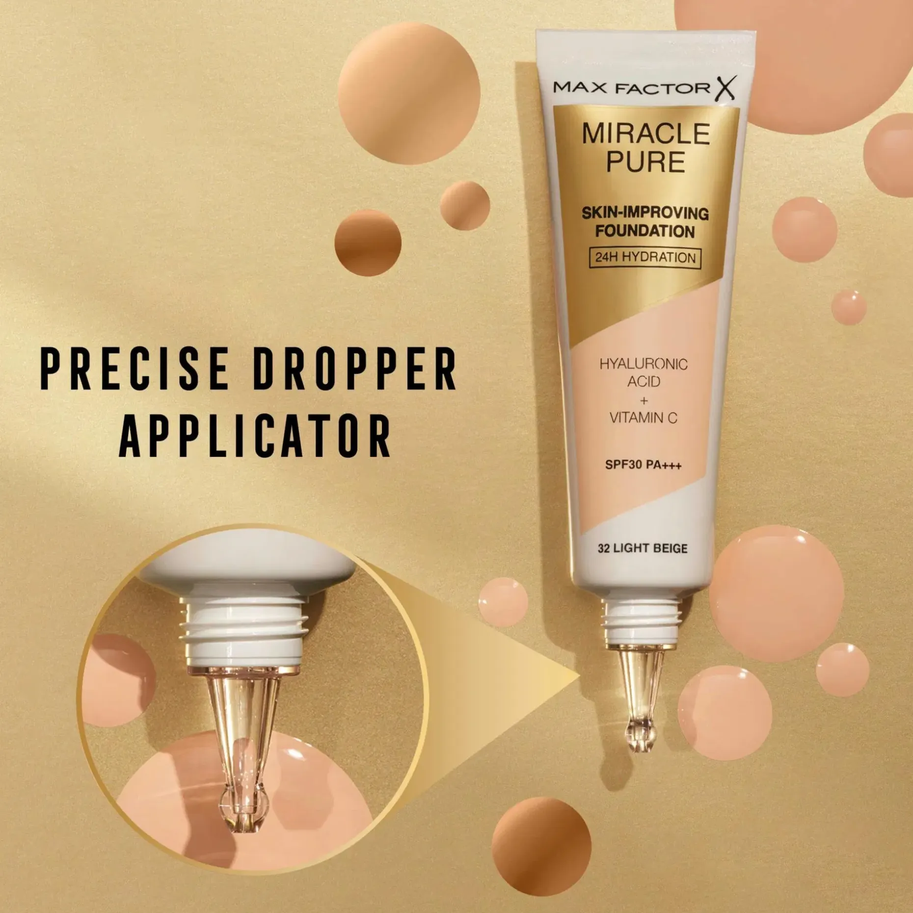 Max Factor Miracle Pure Foundation 30 ml 45 Warm Almond