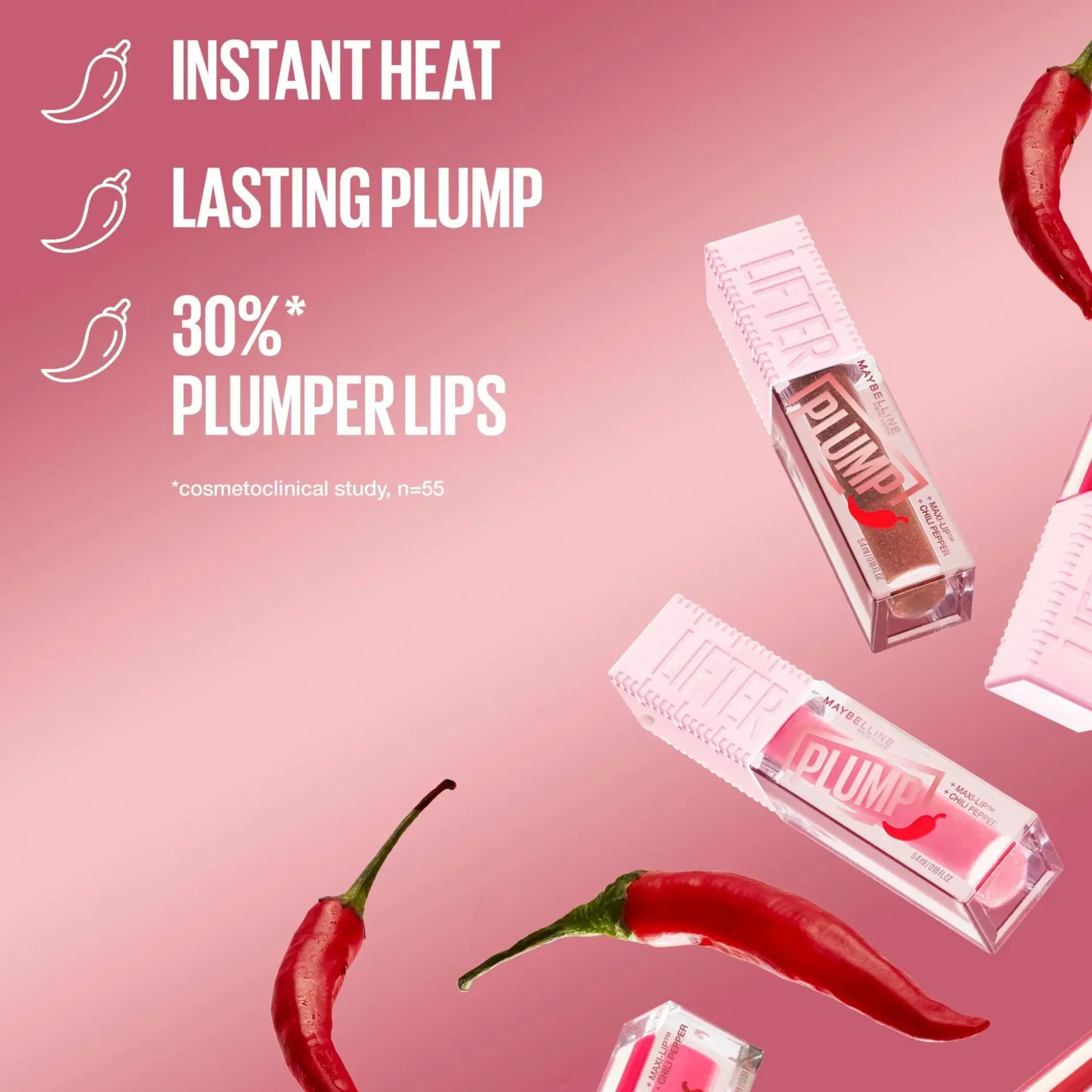 Maybelline New York Lifter Plump huulikiilto 5,4ml