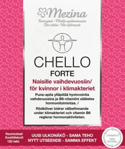 Mezina Chello Forte + B6 soija-yrttivalmiste ravintolisä 120 tabl. 76 g