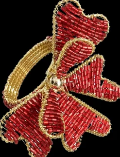 Mica decorations Serviettirengas Rusetti 18x7x6 cm punainen