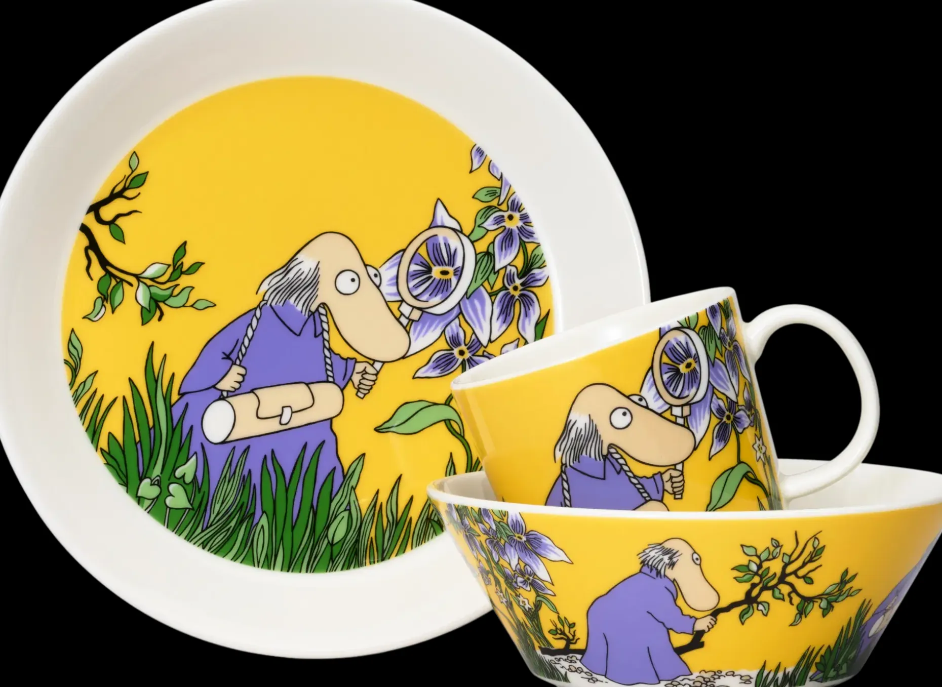 Moomin Arabia Muumi Hemuli muki 0,3l keltainen