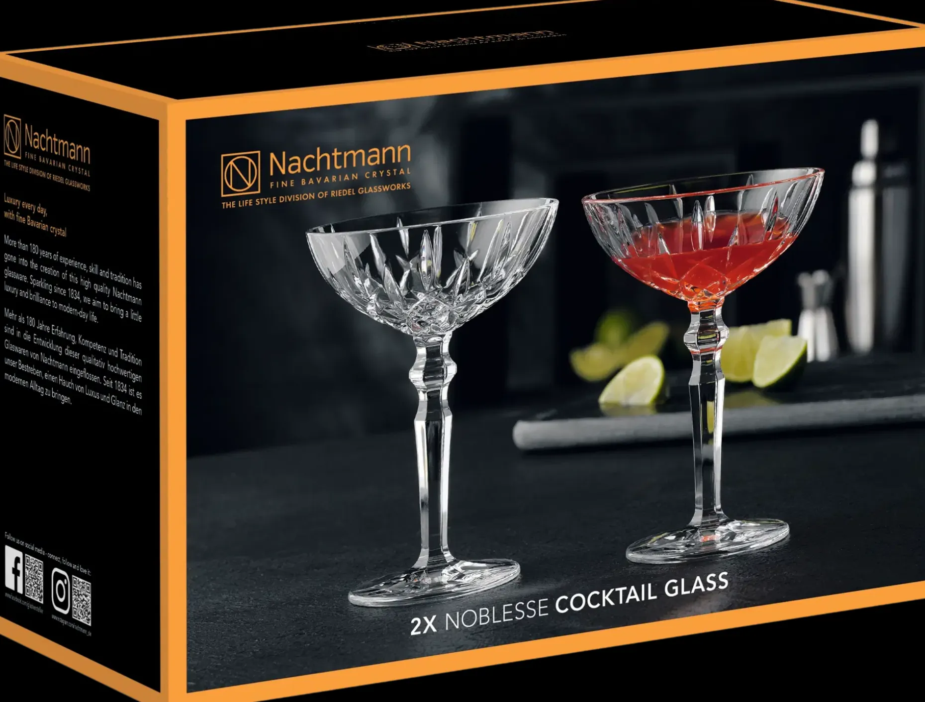Nachtmann Noblesse cocktail/coupette lasi 2 kpl