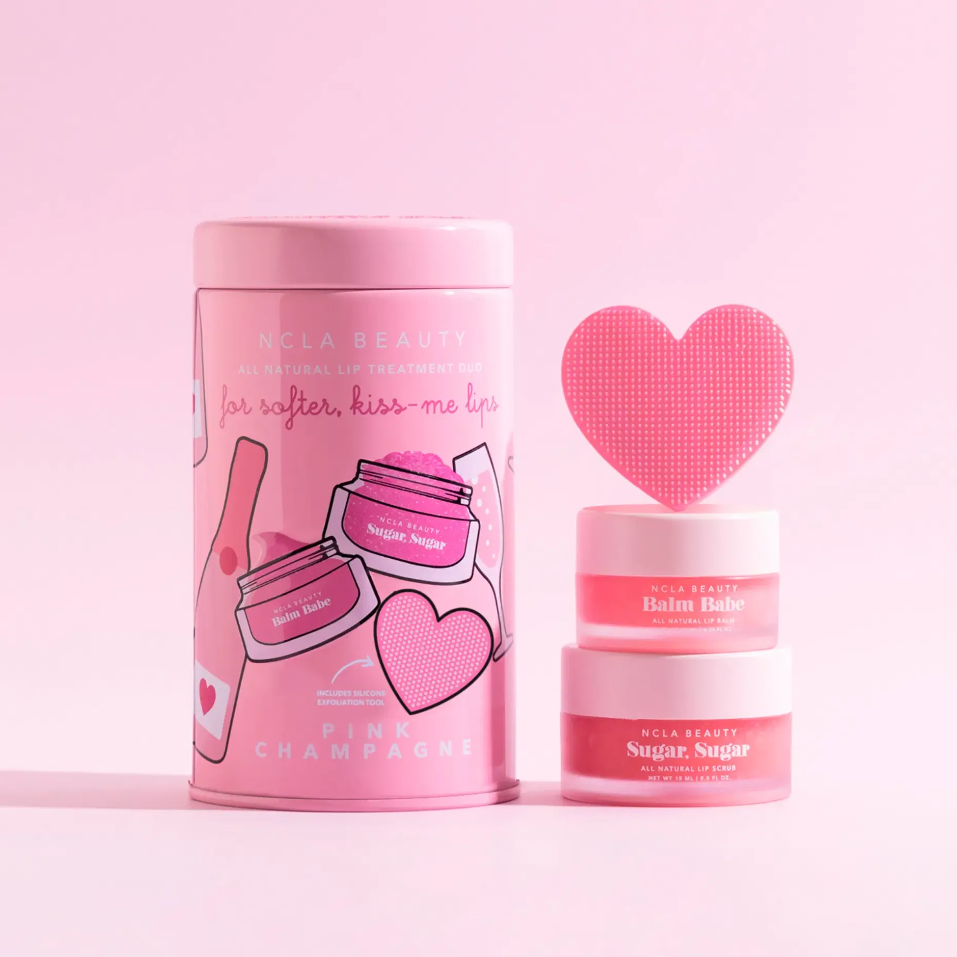 NCLA Beauty Pink Champagne Lip Care Value Set huultenhoitosetti