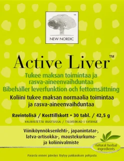 New Nordic Active Liver™ ravintolisä 30 tabl./ 43,2 g