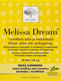 New Nordic Melissa Dream™ravintolisä 60 tabl./ 85 g