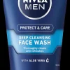 NIVEA MEN 100ml Protect & Care Deep Cleaning Face Wash -puhdistusgeeli