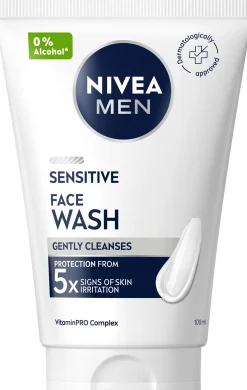 NIVEA MEN 100ml Sensitive Face Wash -kasvojenpuhdistusgeeli