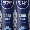 NIVEA MEN 2x150ml Cool Kick Deo Spray -antiperspirantti
