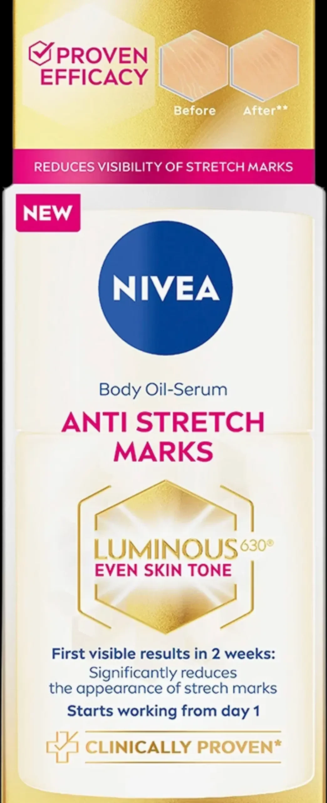 NIVEA 100ml Luminous630 Anti Stretch Marks Body Oil Serum -öljyseerumi