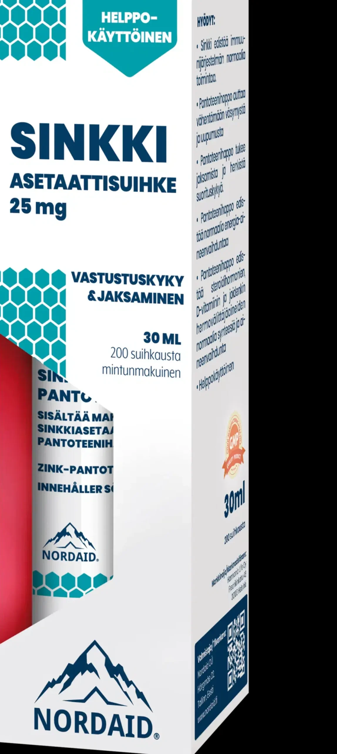 Nordaid sinkkiasetaattisuihke 30 ml