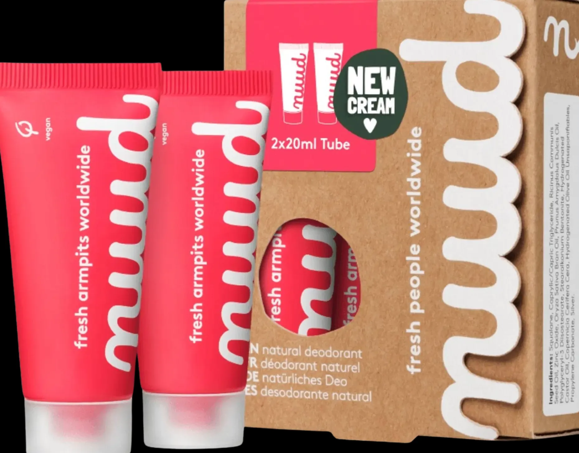 Nuud All-Natural Deodorant 2-Pack voidemainen deodorantti 40 ml