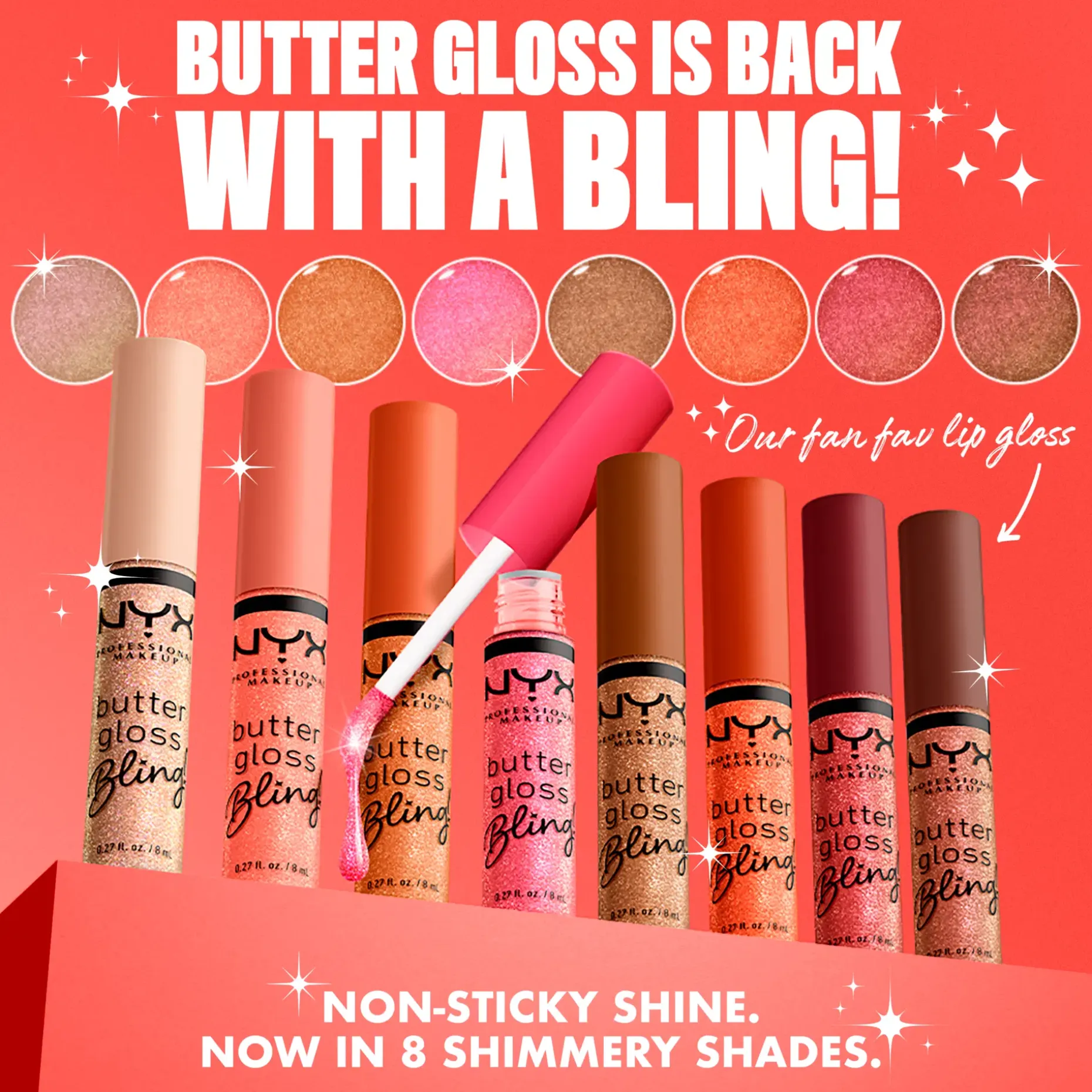 NYX Professional Makeup Butter Gloss Bling huulikiilto 8 ml