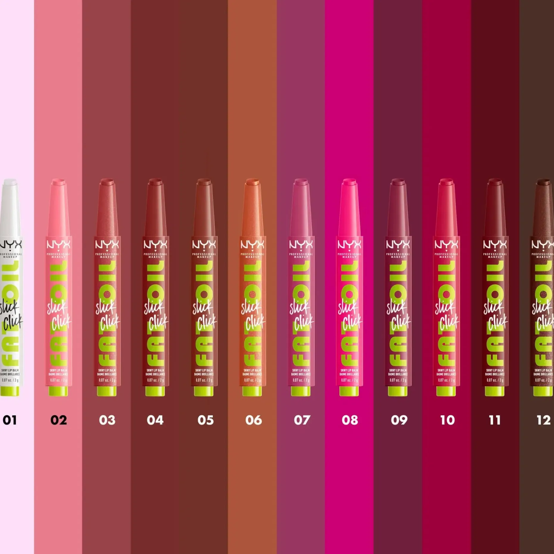 NYX Professional Makeup Fat Oil Slick Stick sävyttävä huulivoide 2,3 ml