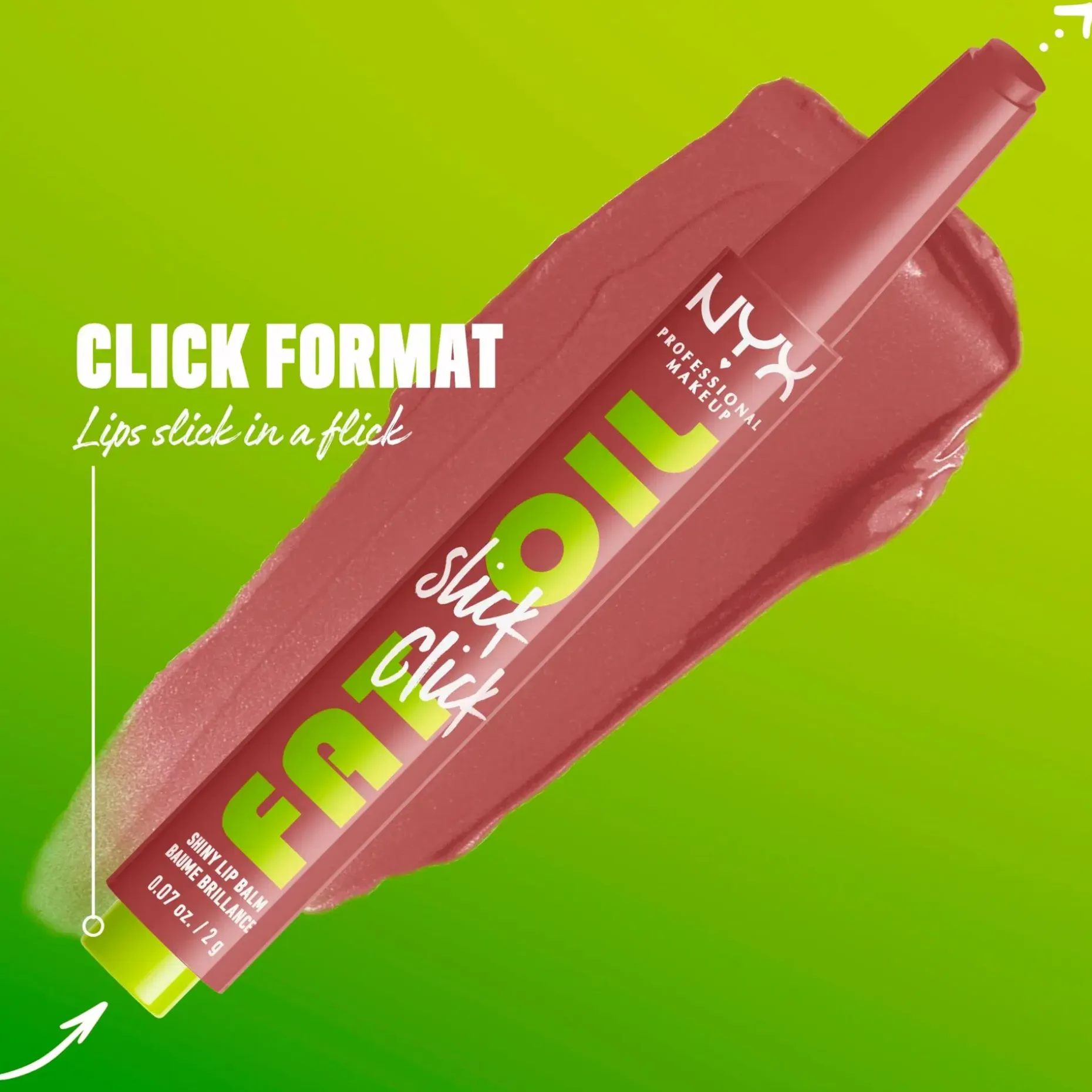 NYX Professional Makeup Fat Oil Slick Click Huulivoide 19 Caption This 2 g