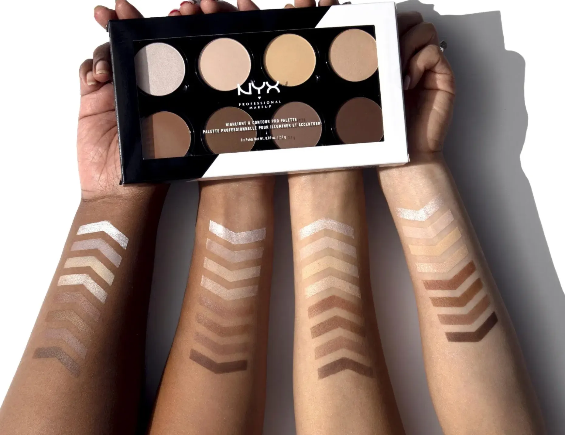 NYX Professional Makeup Highlight & Contour Pro Palette korostusväripaletti 8 x 2,7 g