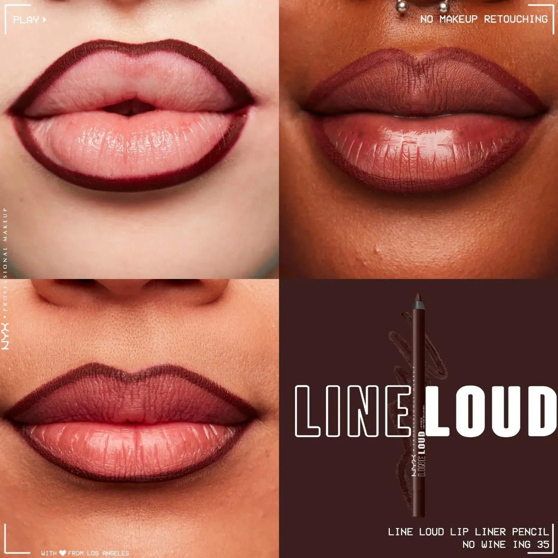 NYX Professional Makeup Line Loud Lip Pencil huultenrajauskynä 1,2 g