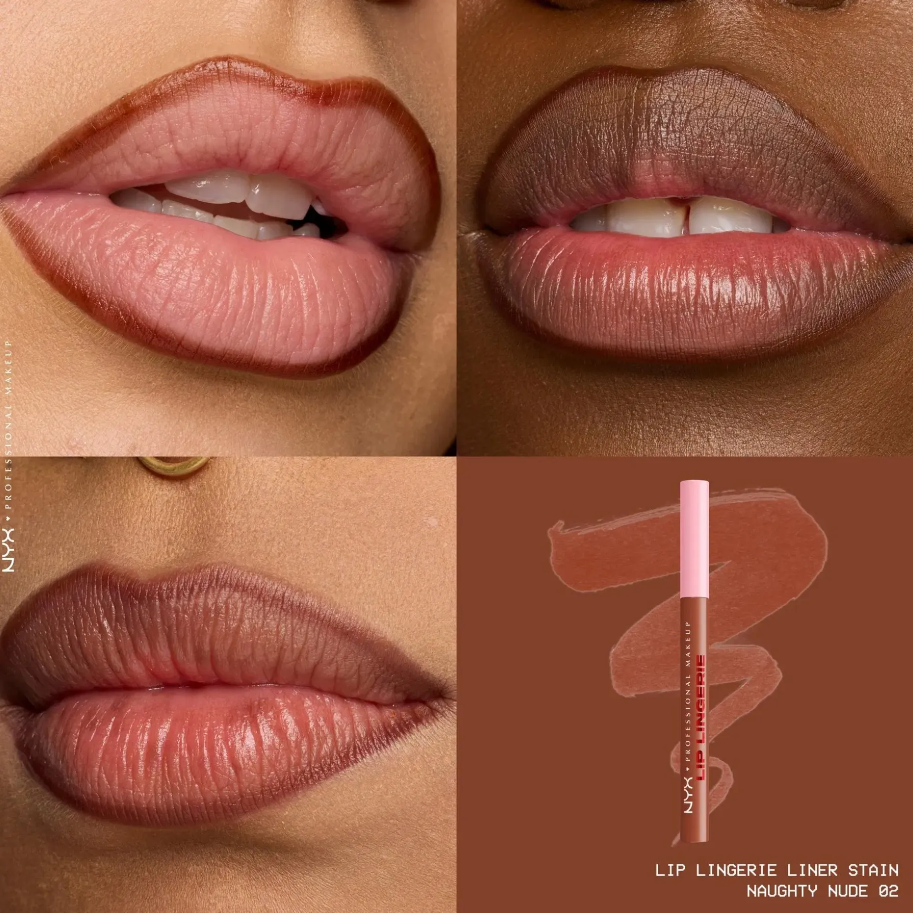 NYX Professional Makeup Lip Lingerie Liner Stain -huultenrajauskynä 1 ml