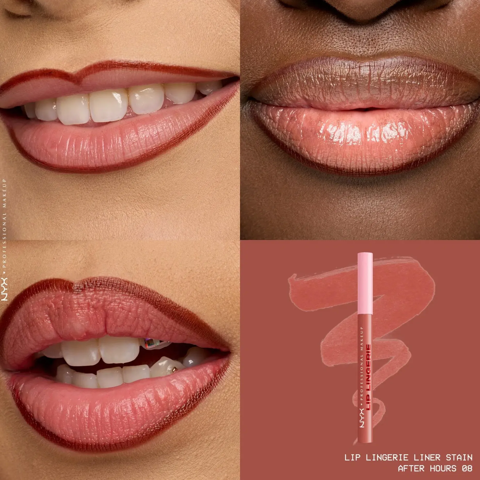 NYX Professional Makeup Lip Lingerie Liner Stain -huultenrajauskynä 1 ml