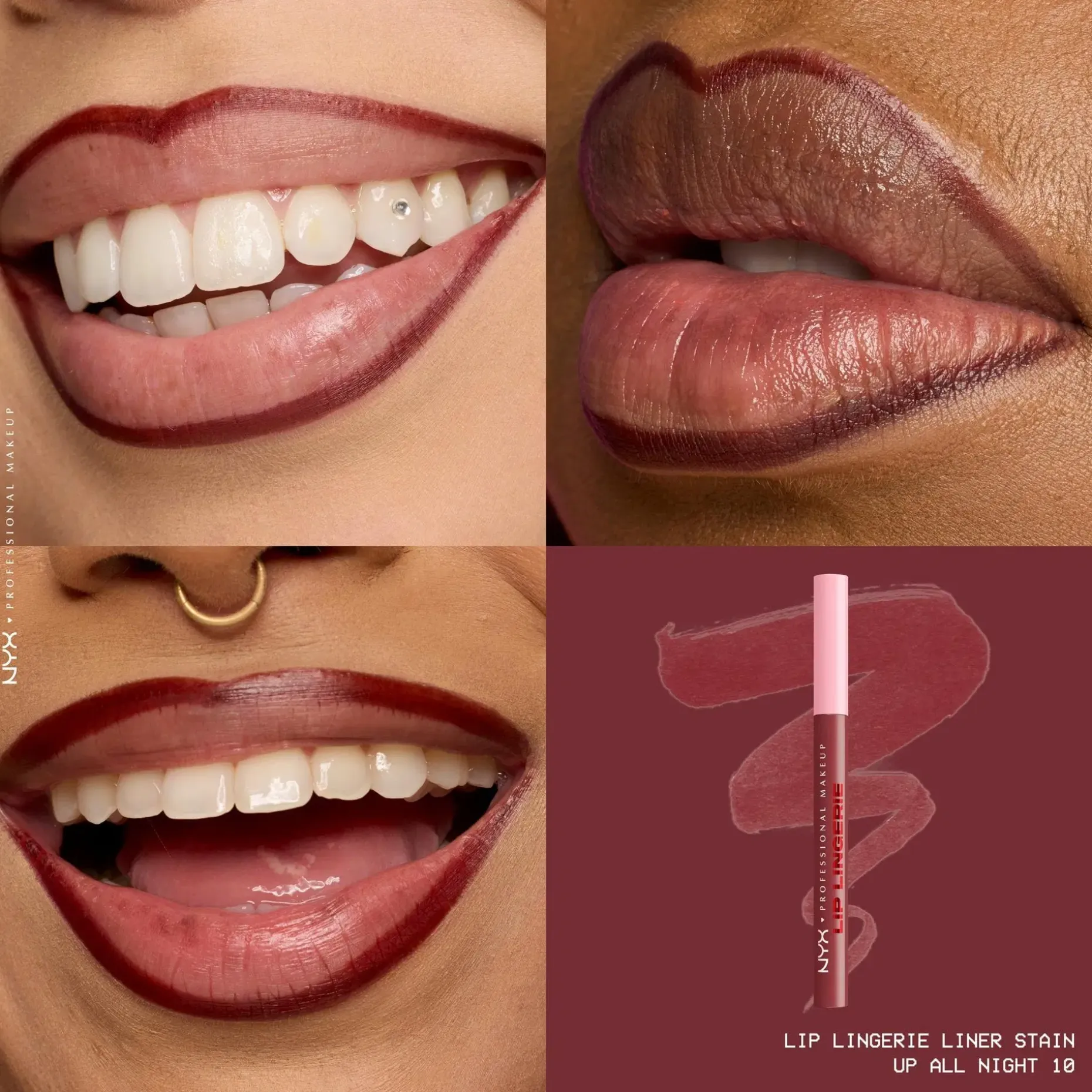 NYX Professional Makeup Lip Lingerie Liner Stain -huultenrajauskynä 1 ml