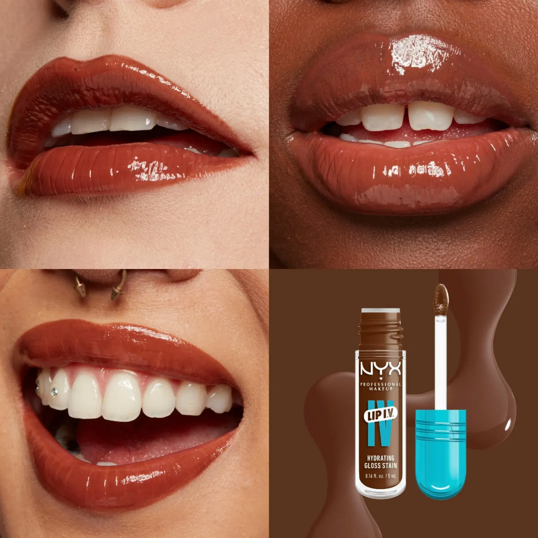 NYX Professional Makeup Lip I.V. Hydrating Gloss Stain huulikiilto 5 ml