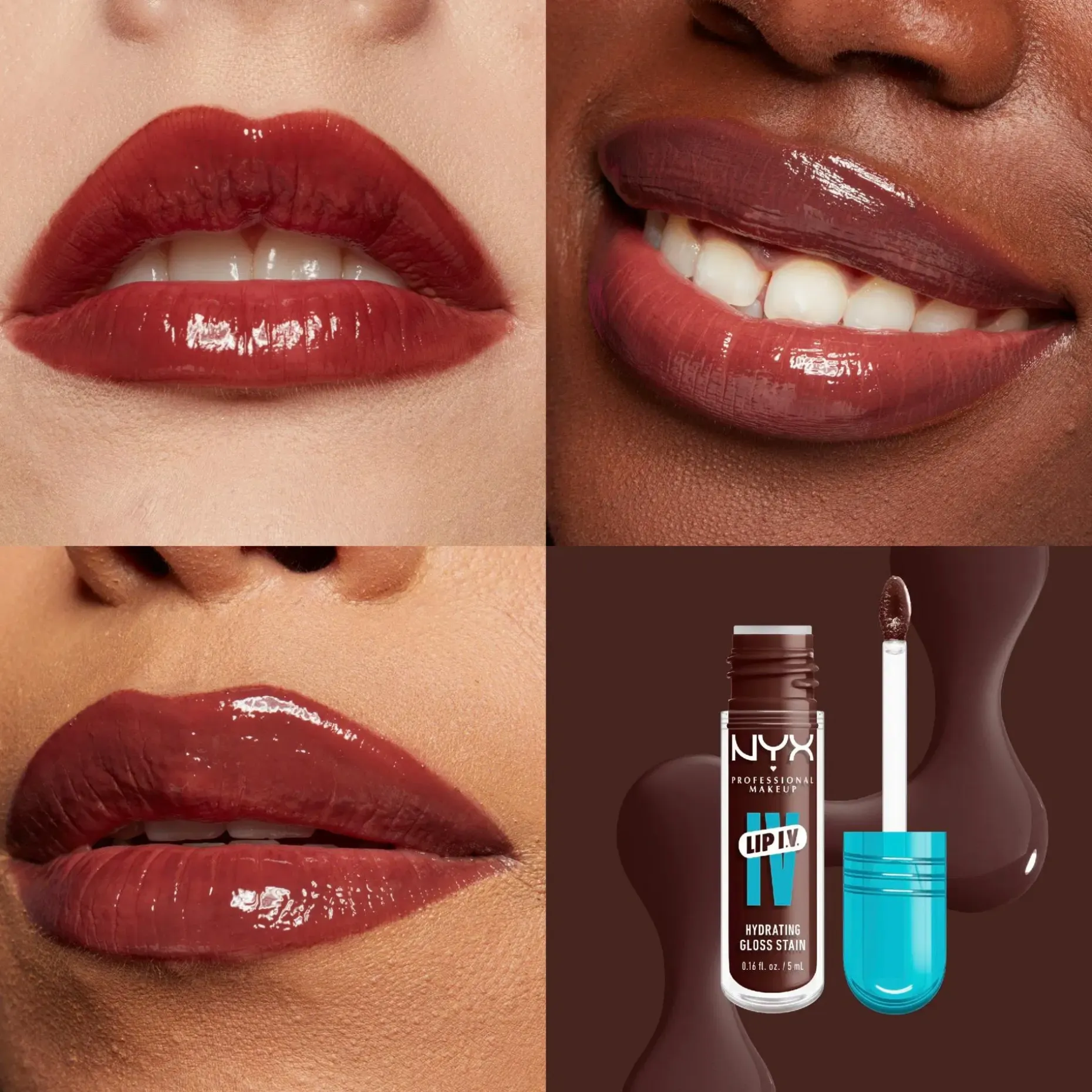 NYX Professional Makeup Lip I.V. Hydrating Gloss Stain huulikiilto 5 ml
