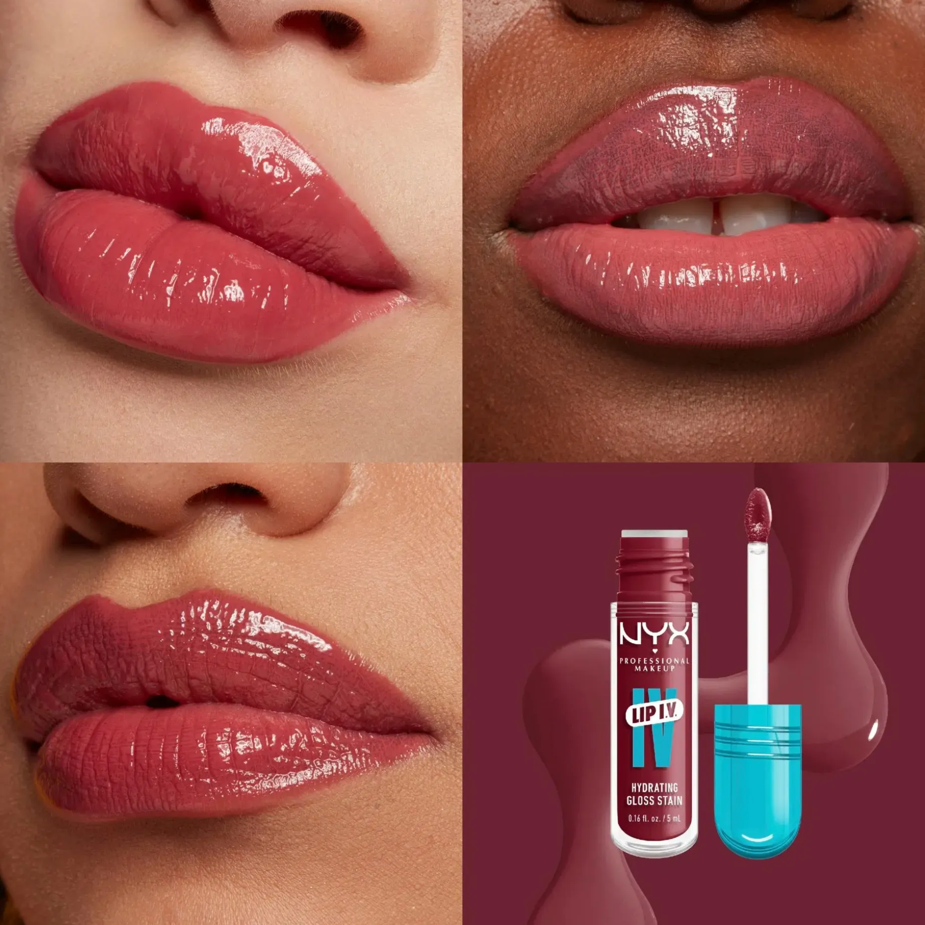NYX Professional Makeup Lip I.V. Hydrating Gloss Stain huulikiilto 5 ml