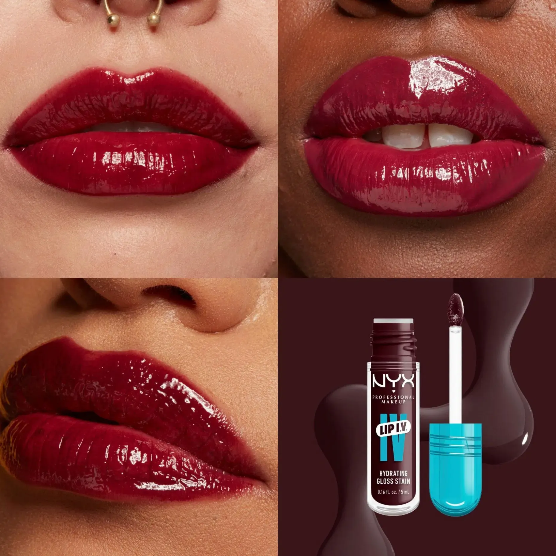 NYX Professional Makeup Lip I.V. Hydrating Gloss Stain huulikiilto 5 ml