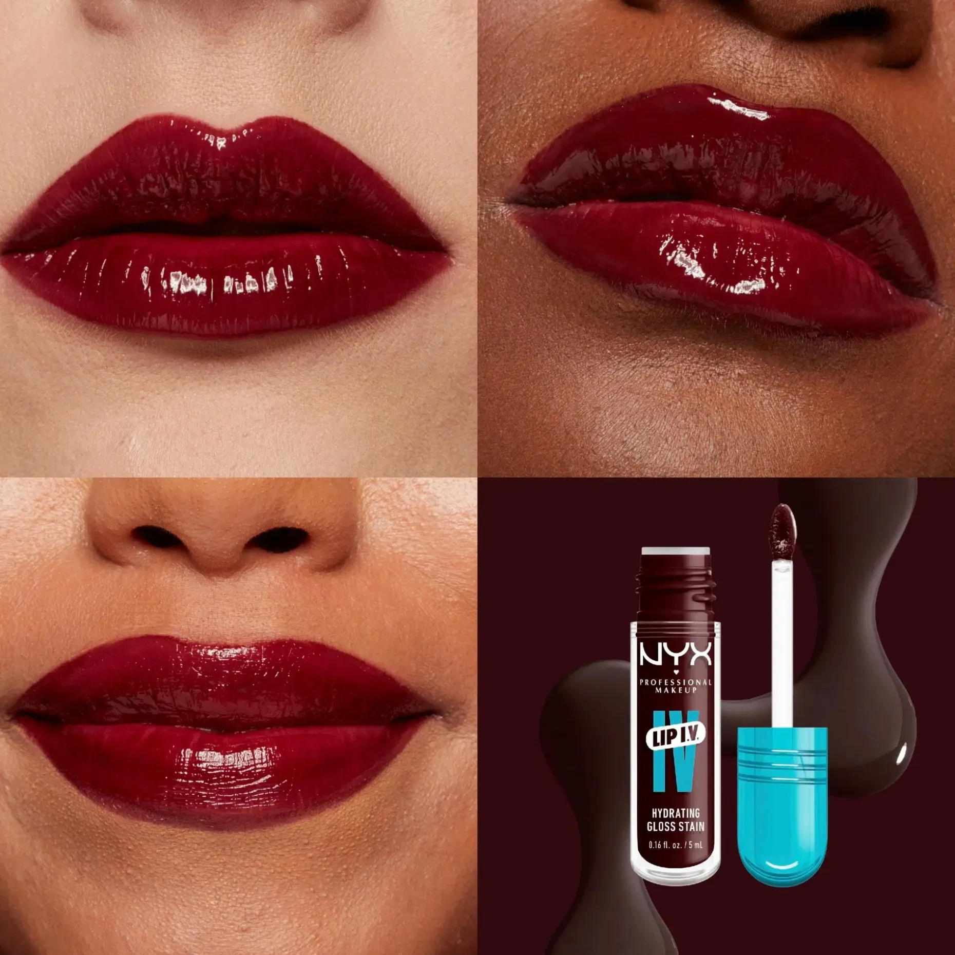 NYX Professional Makeup Lip I.V. Hydrating Gloss Stain huulikiilto 5 ml