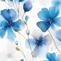 PAPER+DESIGN Tissue-lautasliina 24 x 24 cm Everbloom blue 3-krs, 20 kpl