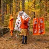 Pentik Metsänväki kettu huppupyyhe 73x73 cm, oranssi