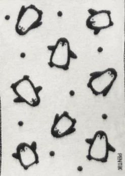 Pentik Pingviini torkkupeitto 60x90 cm musta