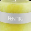 Pentik Pöytäkynttilä 7,5x7,5 cm, keltainen