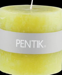 Pentik Pöytäkynttilä 7,5x7,5 cm, keltainen